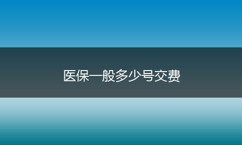 医保一般多少号交费