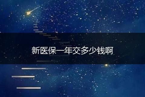 新医保一年交多少钱啊