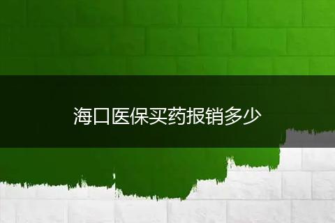 海口医保买药报销多少
