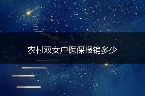 农村双女户医保报销多少