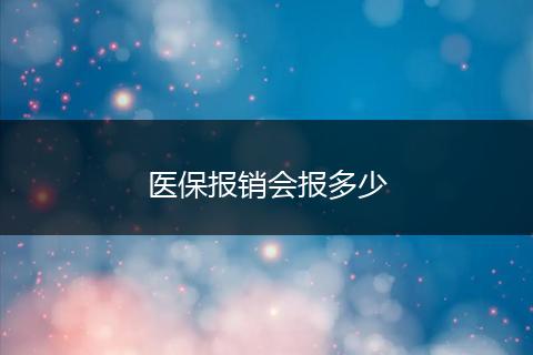 医保报销会报多少