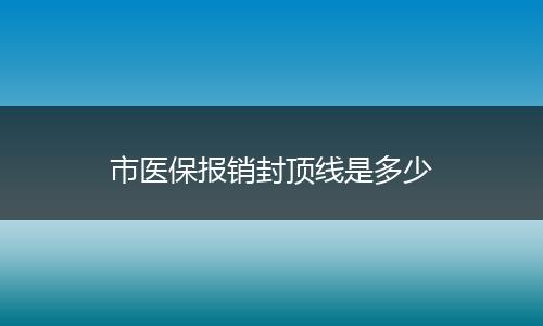 市医保报销封顶线是多少