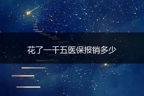 花了一千五医保报销多少