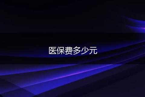 医保费多少元