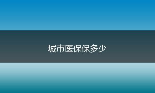 城市医保保多少