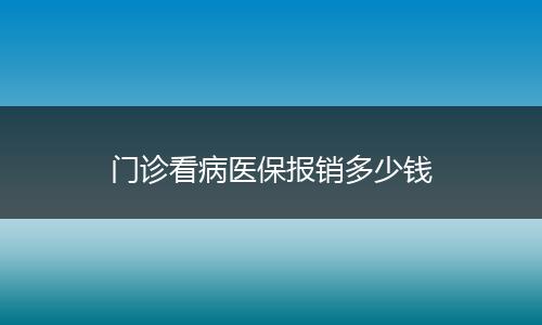 门诊看病医保报销多少钱