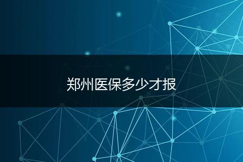 郑州医保多少才报
