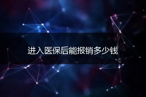 进入医保后能报销多少钱