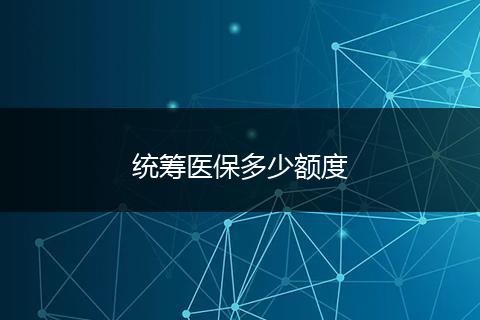 统筹医保多少额度