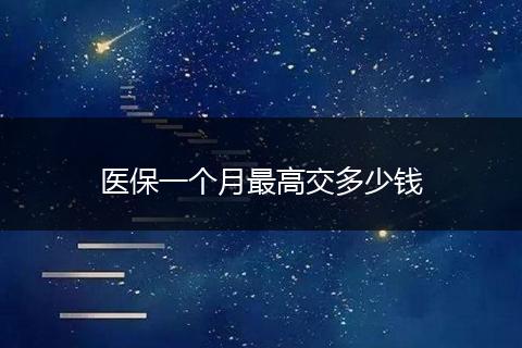 医保一个月最高交多少钱