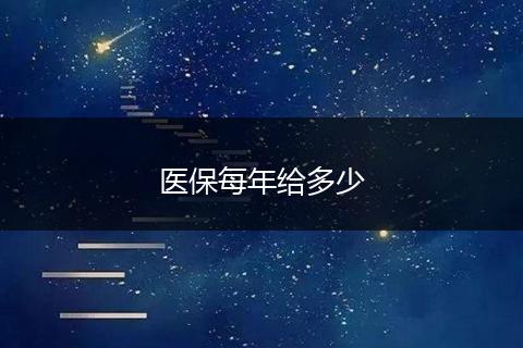 医保每年给多少