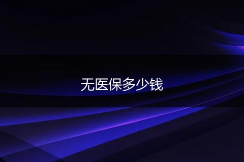 无医保多少钱