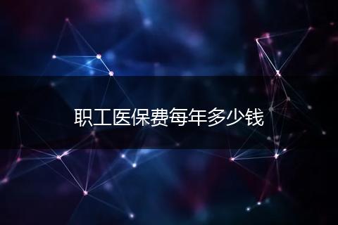 职工医保费每年多少钱