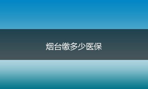 烟台缴多少医保