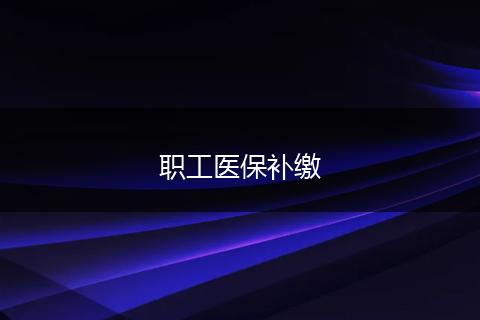 职工医保补缴
