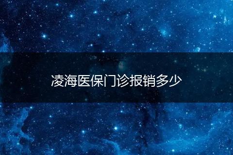 凌海医保门诊报销多少