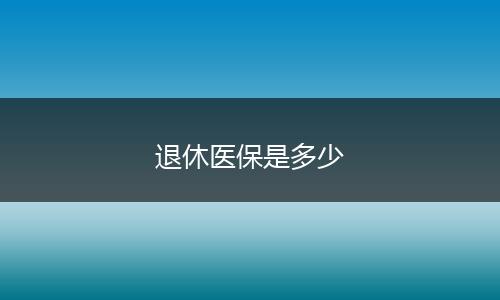 退休医保是多少