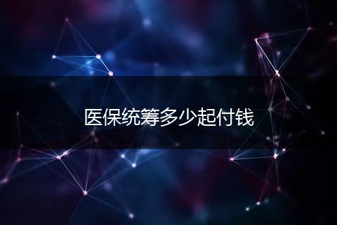 医保统筹多少起付钱