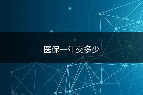 医保一年交多少