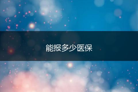 能报多少医保