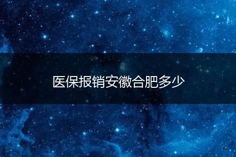 医保报销安徽合肥多少