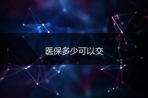 医保多少可以交