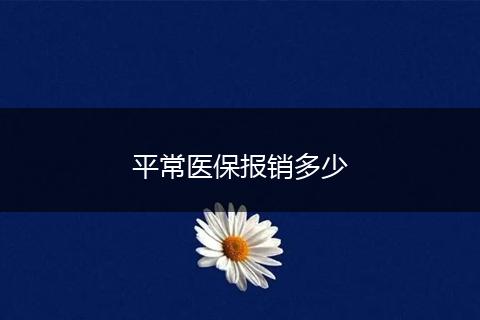 平常医保报销多少