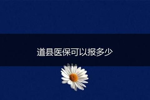 道县医保可以报多少