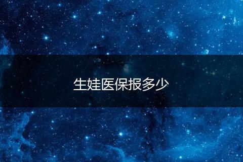 生娃医保报多少