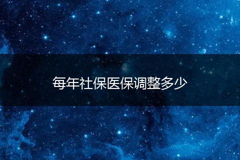 每年社保医保调整多少