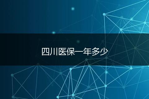 四川医保一年多少