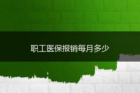 职工医保报销每月多少