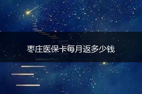 枣庄医保卡每月返多少钱