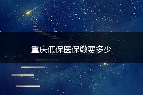 重庆低保医保缴费多少