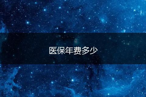 医保年费多少
