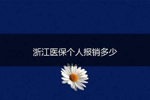 浙江医保个人报销多少