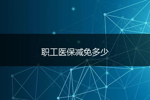 职工医保减免多少