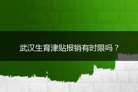 武汉生育津贴报销有时限吗？
