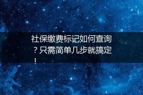 社保缴费标记如何查询？只需简单几步就搞定！