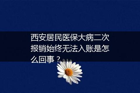 西安居民医保大病二次报销始终无法入账是怎么回事？