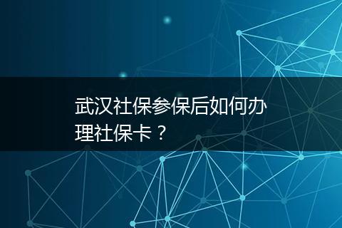 武汉社保参保后如何办理社保卡？