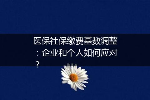 医保社保缴费基数调整：企业和个人如何应对？