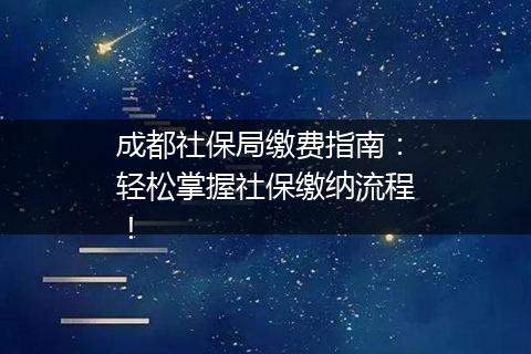 成都社保局缴费指南：轻松掌握社保缴纳流程！