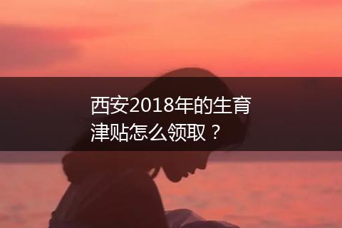 西安2018年的生育津贴怎么领取？