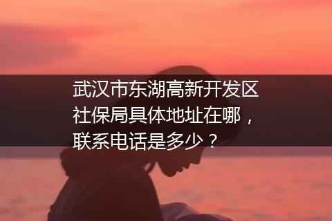 武汉市东湖高新开发区社保局具体地址在哪，联系电话是多少？