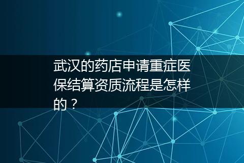 武汉的药店申请重症医保结算资质流程是怎样的？