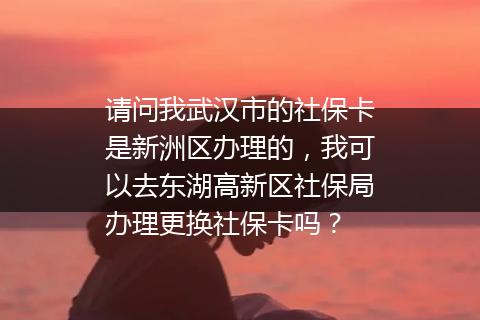 请问我武汉市的社保卡是新洲区办理的，我可以去东湖高新区社保局办理更换社保卡吗？