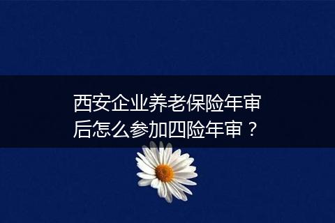 西安企业养老保险年审后怎么参加四险年审？