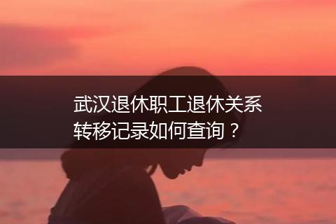 武汉退休职工退休关系转移记录如何查询？