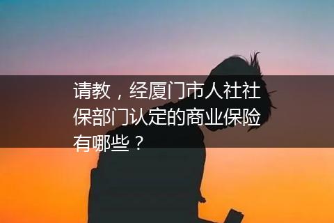 请教，经厦门市人社社保部门认定的商业保险有哪些？
